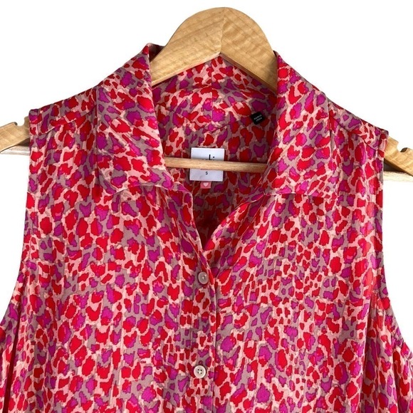 Cabi Heartbreaker Sleeveless Blouse Top in Red Pink, Size Small - Picture 3 of 10